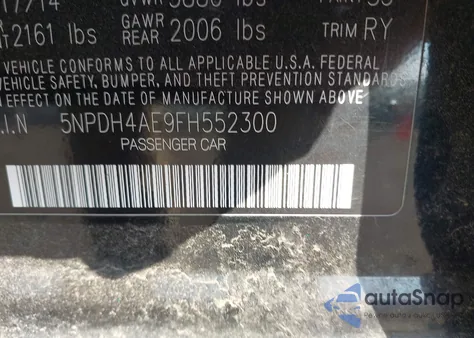 2015 Hyundai Elantra Se z USA, uszkodzony, nr VIN 5NPDH4AE9FH552300